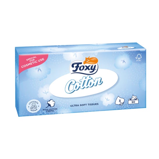 Foxy Pañuelos Faciales Cotton Ultra Suaves 90 uds