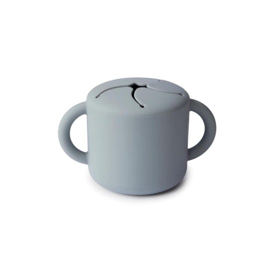 Mushie Baby Snack Cup Stone Grey 1ud