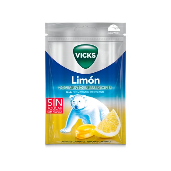 Vicks Lemon Hard Candy med mentol 72g