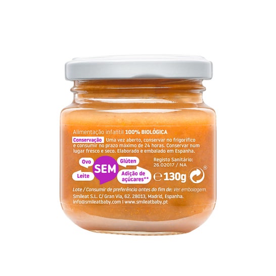 Smileat tre vaso di frutta 100% biologico 130g