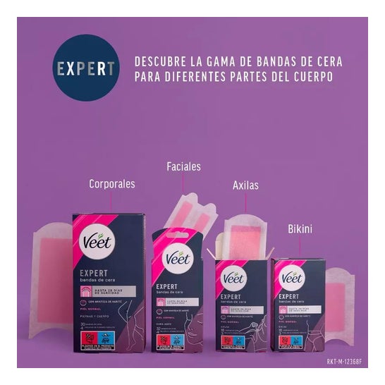 Veet Expert Bandas de Cera Depilatoria Bikini Piel Normal 16uds Veet Expert Bandas de Cera Depilatoria Bikini Piel Normal 16uds