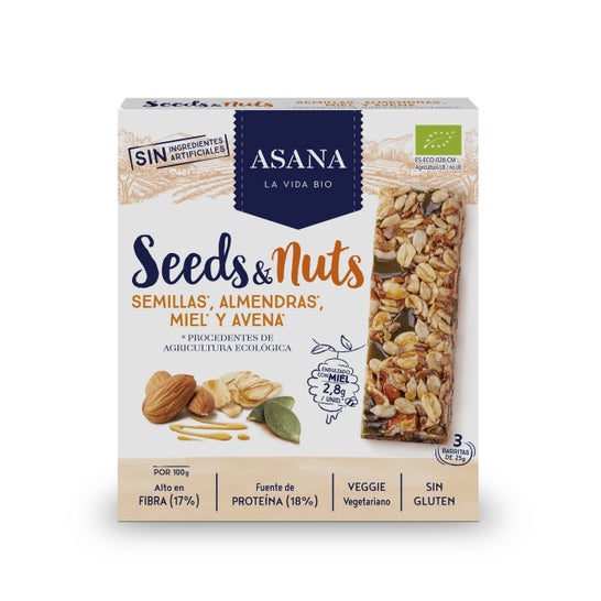 Asana Cereal and Seed Bars Eco 3 pezzi