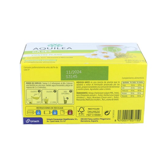 Aquilea Infusiones Gases 20 bolsitas