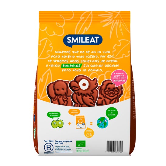 Smileat Galletas Ecológicas de Espelta Avena y Cacao 220 g