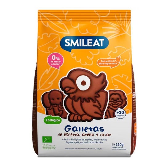 Smileat Galletas Eco Espelta Avena y Cacao 220g