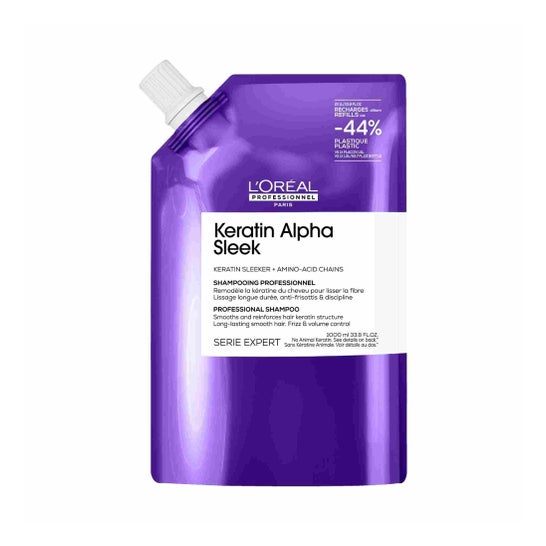 L'Oréal Keratin Alpha Sleek Champú Recarga 1000 ml