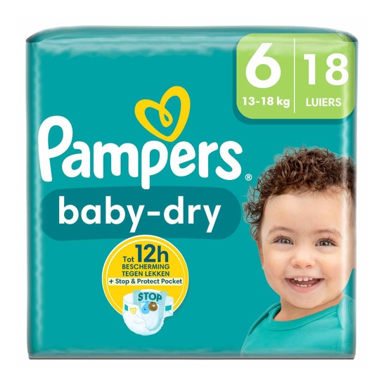 Pampers Baby Dry 12H Pañal Talla 6 18uds