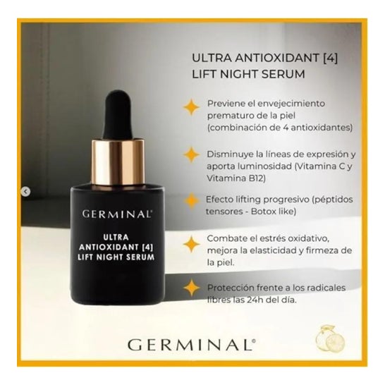 Germinal Progressive Lifting Antioxidant Night Sérum 30ml Germinal Progressive Lifting Antioxidant Night Sérum 30ml