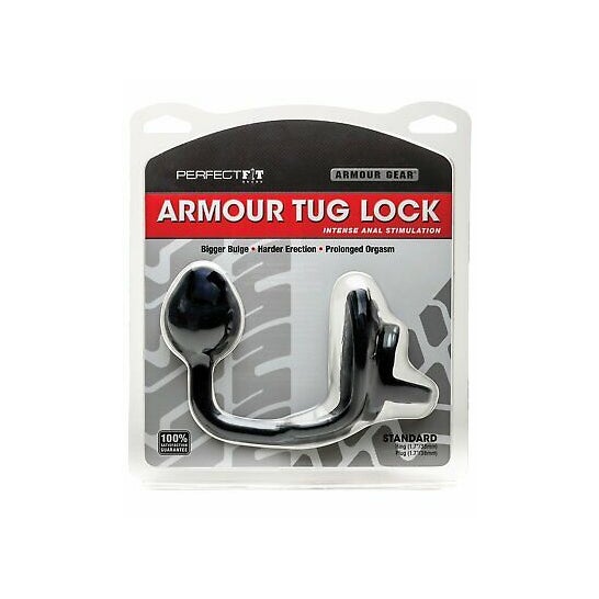 Perfect Fit Brand Armour Tug Anillo con Plug Negro 1ud