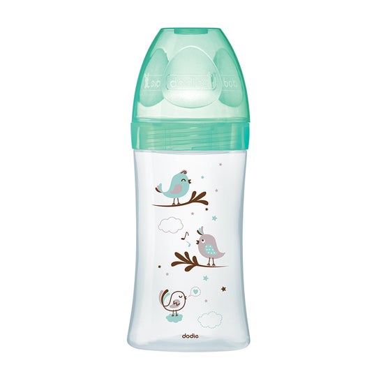 Dodie Initiation+ Crystal Baby Bottle Pájaro Verde 270ml