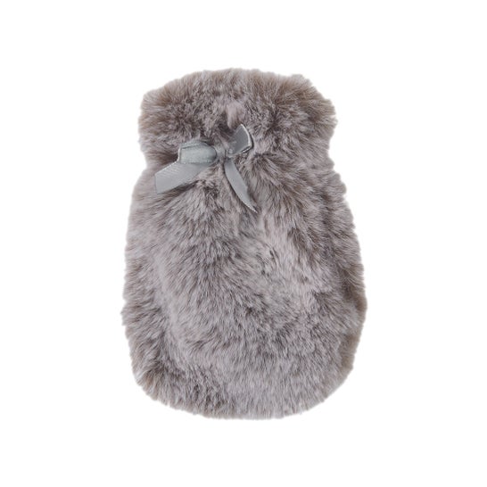 Lcdt Set Calentador Peluche Bolsa Rosa y Gris
