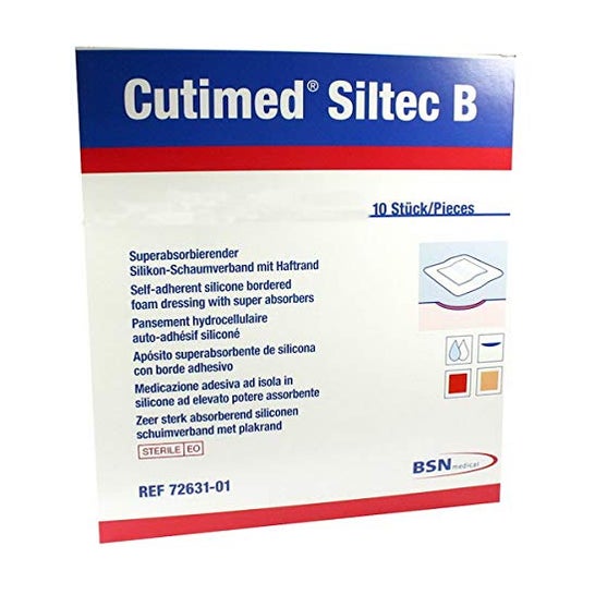 Cutimed Siltec B Panes 7X10Cm 10