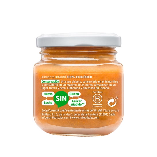 Smileat Tarrito Ecológico de Pera y Manzana 130 g
