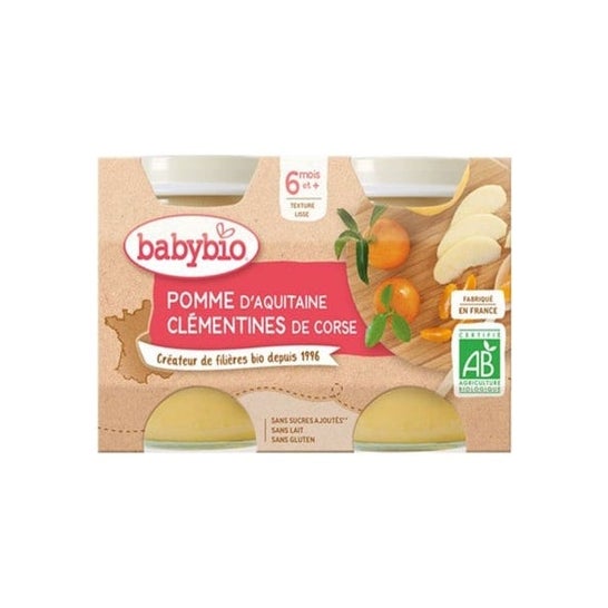 BabyBio Apple Clementine 2x130g