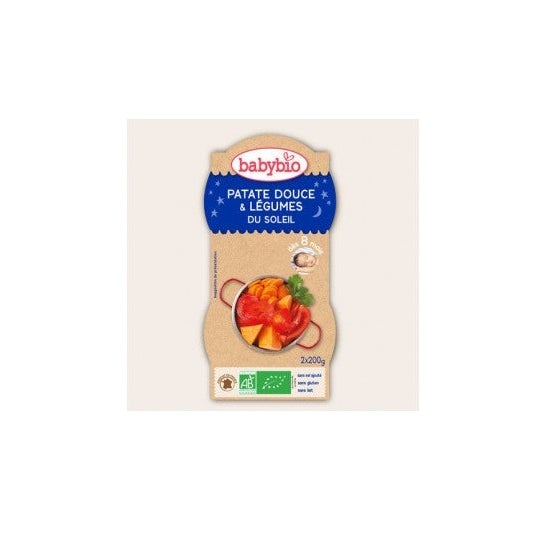 Babybio Good Night Bowls Organic Sweet Potatoes in 8 months 2 x 200g