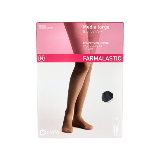 Farmalastic Media Larga Blonda (A-F) Comp Normal Negra T-M 1ud