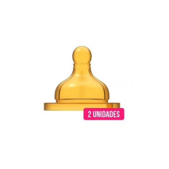 Chicco® Tetina Ancha Fisiológica Caucho Flujo Normal 0 M+ 2 uds
