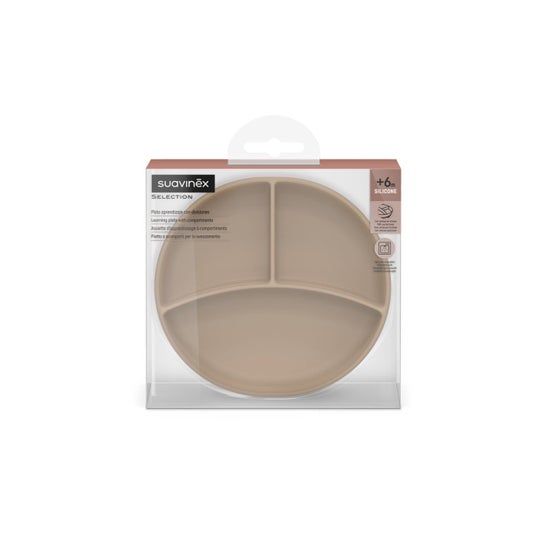 Suavinex Selection Plato con Divisiones Silicona Beige 1 ud