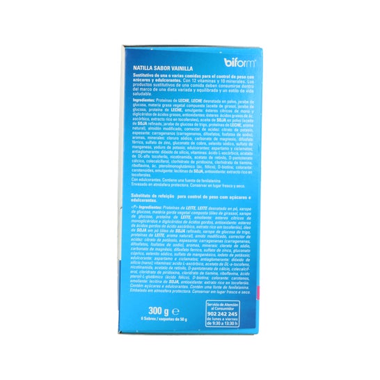 Biform Natillas Vainilla Sobres 6uds