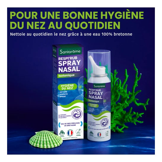 Santarome Respi'Rub Spray Nasal Isotónico Bio 100ml Santarome Respi'Rub Spray Nasal Isotónico Bio 100ml