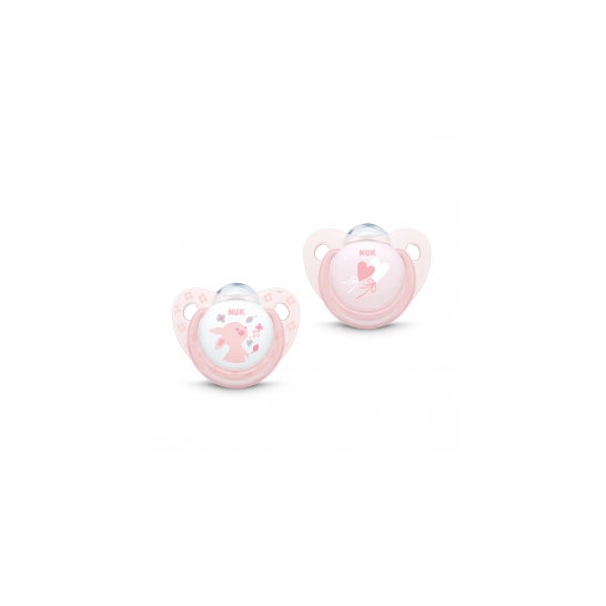 Nuk Baby Rose chupete tetina silicona sin anilla 2 uds