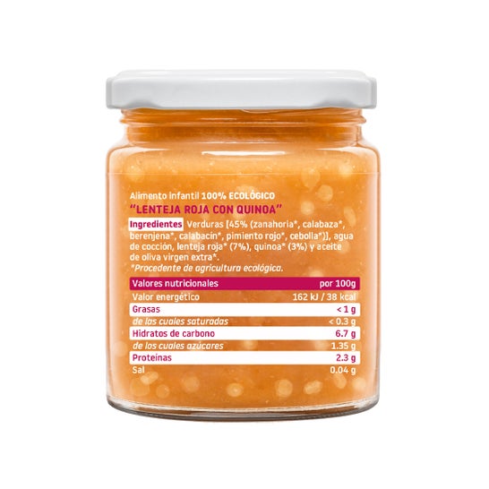 Smileat Tarrito Ecológico CA-CHI-TOS de Lenteja Roja Quinoa 230 g