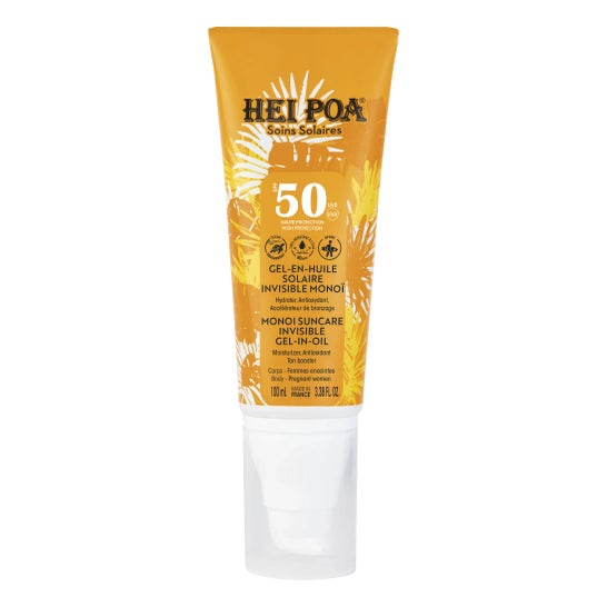 Hei Poa Gel di Olio Solare Invisibile SPF50 100 ml