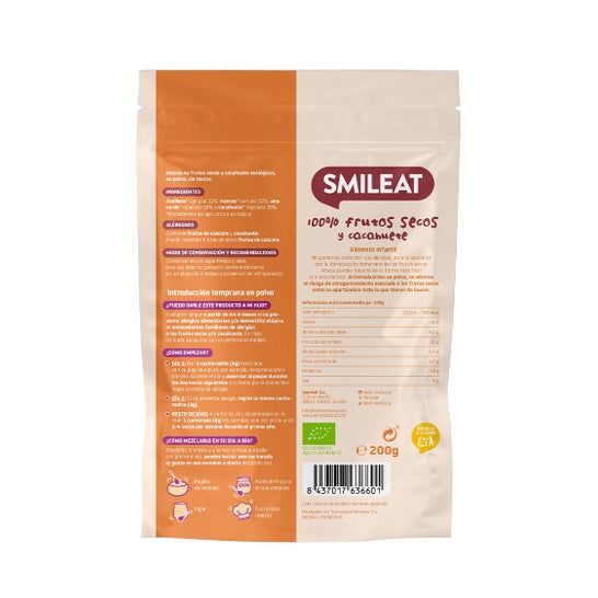 Smileat Mix Ecológico de Frutos Secos y Cacahuete 200 g