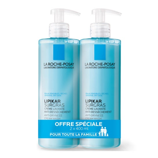 LA ROCHE POSAY LIPIKAR Surgrass liquid soap for dry skin Very dry skin SPECIAL OFFER 2 X 400 ML