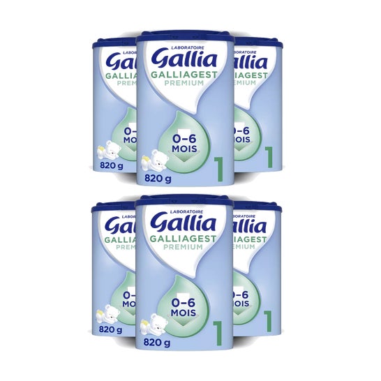 Gallia Galliagest Premium Pack Leche Infantil 1 0-6M 6x820 g