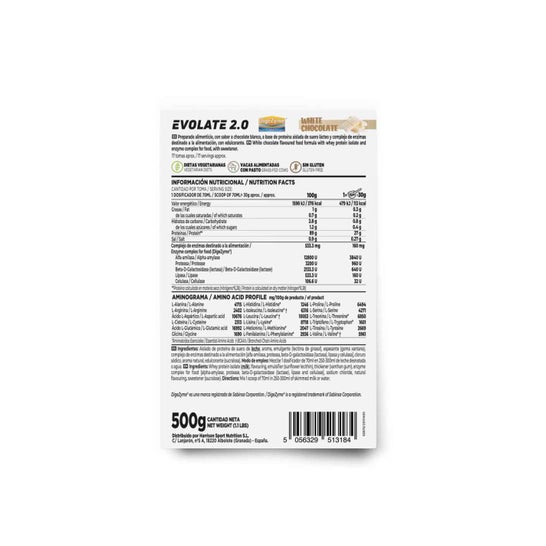 HSN Evolate 2.0 Whey Isolate CFM Chocolate Blanco 500 g