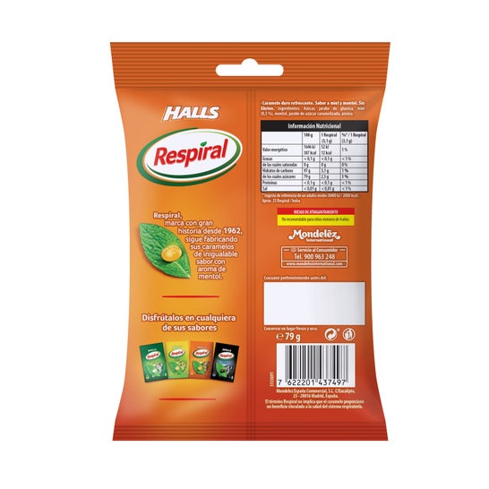 Halls Respiral Miel Bolsa 150 g