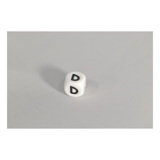 Perlina di silicone irreversibile per chip clip Lettera D 1 unità