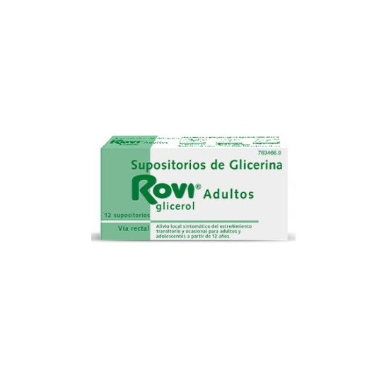 Rovi Supositorios Glicerina Adultos 2,25g 12uds