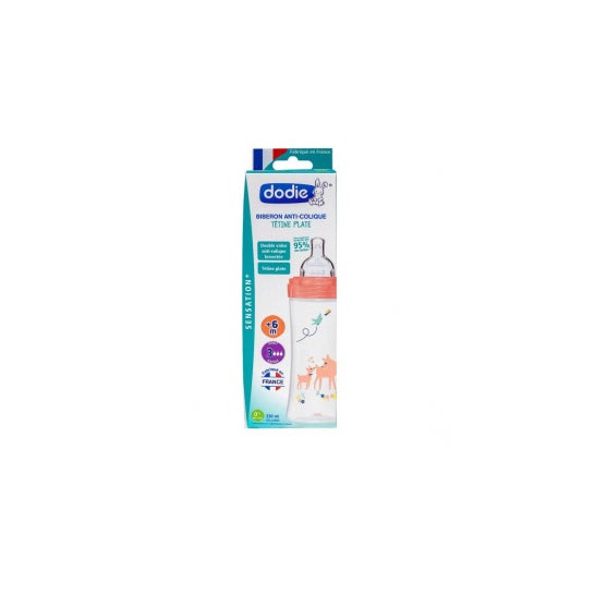 Dodie Sensation Biberón Tetina Plana +6m Jardin 330ml