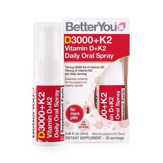 BetterYou Dlux Vitamina D3000+K2 Spray Oral 12ml