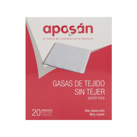 Aposan gasa Estéril Tejido Sin Tejer 10 cmx10 cm 20 gasas (2 ud/Sobre)