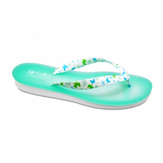Gelato Tong Papillon Turquoise Taille 39/40 1 Paire