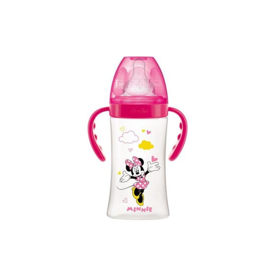 Dod Bib Init+330ml Minnie Fush +6M