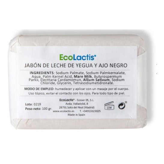 Ecolactis Jabón Leche de Yegua Ajo Negro 100g
