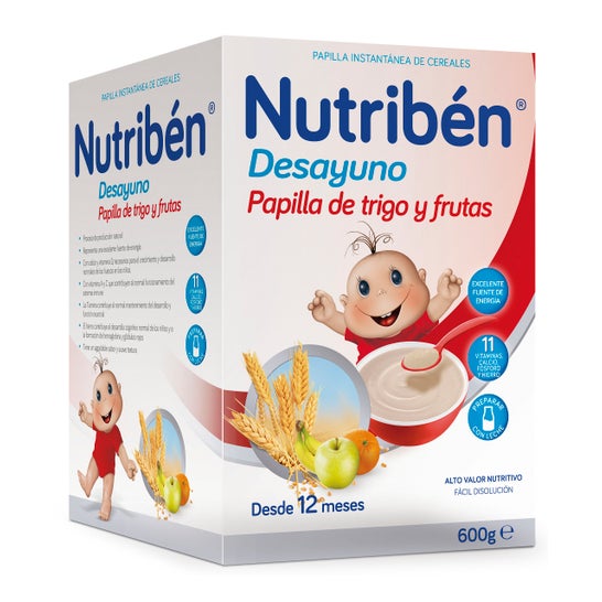 Nutribén®  Desayuno Papilla De Trigo Con Fruta 12m+ 600g