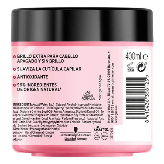 Schwarzkopf Gliss Protein+ Shine-Free Hair Mask 400ml