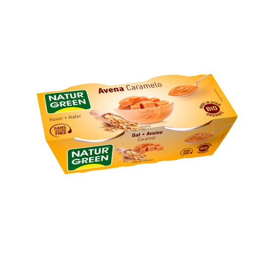 Dessert biologico di farina d'avena e caramello di Naturgreen 2x125g