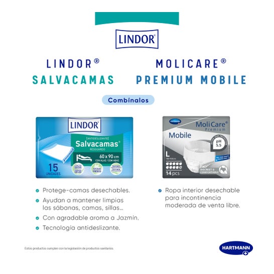 Lindor Salvacamas 40x60 cm 30 uds