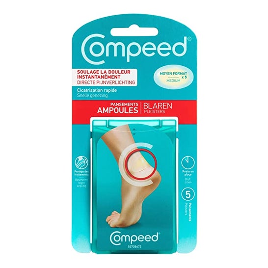 Compeed Medium opatrunek na pęcherze na stopie 5uts Compeed Medium opatrunek na pęcherze na stopie 5uts