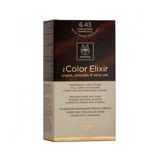 Apivita My Color Elixir Tinte Rubio Oscuro Cobrizo Dorado No. 6,43