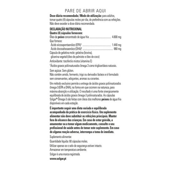 Solgar Omega-3 Doble Concentración 60 Perlas