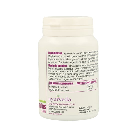 Ayuderva Shilajit Dorado 60caps