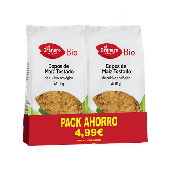 El Granero Integral Pack Copos de Maiz Tostado Bio 2x400g