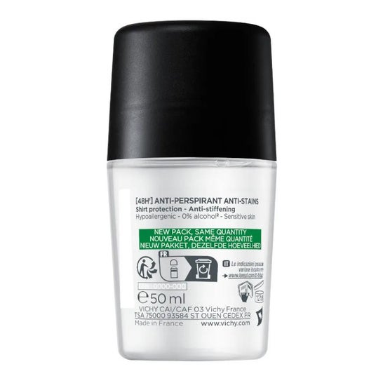 Desodorante Vichy Homme - Anti-Stain Roll On Ball 50ml Desodorante Vichy Homme - Anti-Stain Roll On Ball 50ml